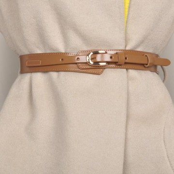 新款焦糖色腰帶女裝飾配裙子連衣裙腰封女配長裙外穿收腰復古柔軟