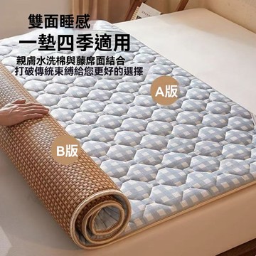 開學季 宿舍可用 夏季涼席床墊軟墊藤席墊子雙麵席學生宿捨單人臥室軟墊子租房專用【雲朵居家】