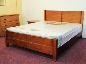 歐風別館丹堤柚木色五尺雙人床架系列七