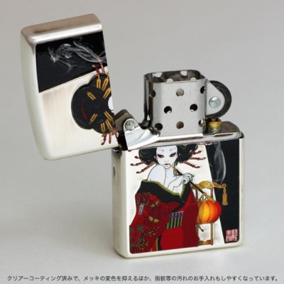 ZIPPO 煙管と女 80059 キセル 色気 花魁風 oiran 芸者 geisha 芸妓 簪 