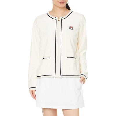 Fila テニス ジャージ ジャケット レディース オフホワイト L Vl2398 通販 Lineポイント最大get Lineショッピング