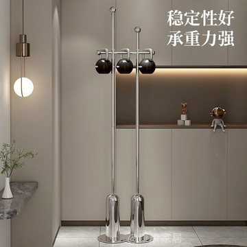 公司貨 超低價 衣架落地立式掛衣架家用臥室衣帽架輕奢掛包架玄關廳不銹鋼置物架 快速發貨
