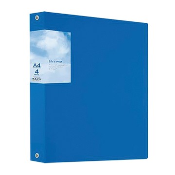 珠友Chuyu PP布紋四孔無耳圓夾/RB-06304-04/深藍