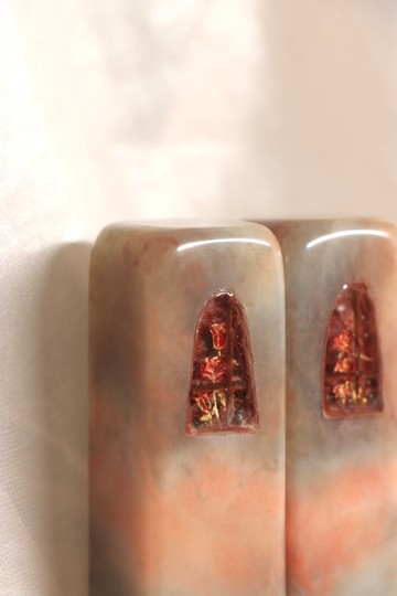 【日好手工刻印・原創樹脂結婚情人對章】我們窗外的繁花