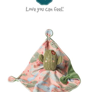 柔軟安撫巾-甜蜜蜜花花仙人掌