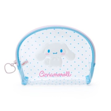 【震撼精品百貨】大耳狗_Cinnamoroll~日本三麗鷗Sanrio大耳狗 餃形透明化妝包 (點點款)*93551