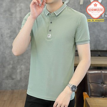 【純棉翻領】POLO衫 男士T恤 短袖T恤 休閒T恤 商務POLO衫 純色百搭 親膚透氣 商務休閒兩穿 夏季男士必備