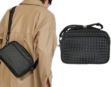 ~雪黛屋~TONE 斜背包中容量防水防刮皮革主袋+外袋共三層大齒拉鍊TW21016