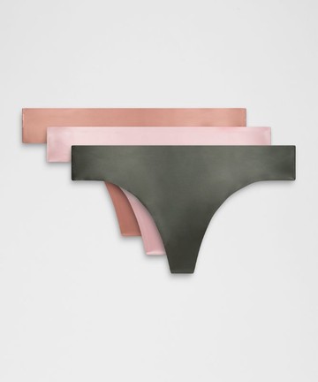 InvisiWear Mid-Rise Thong Underwear 3 Pack Size Medium