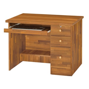 文創集 歐爾文 時尚3.5尺三抽拉合鍵盤書桌-104x57x77cm免組