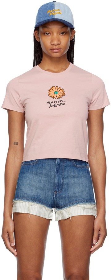 Maison Kitsuné 粉色 Floating Flower T 恤