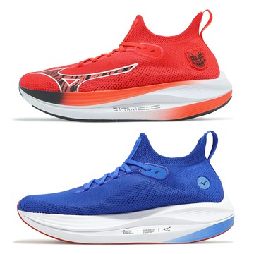 Mizuno 慢跑鞋 Neo Vista 男鞋 紅 藍 Oni Pack 針織 襪套 鴛鴦 緩衝 運動鞋 美津濃 J1GC2447-53