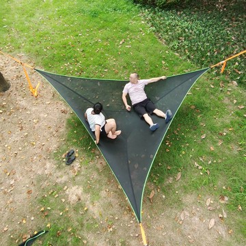 戶外 露營 三角形空中露營戶外吊床多人加粗網床大型空中樹帳篷加厚便攜家用