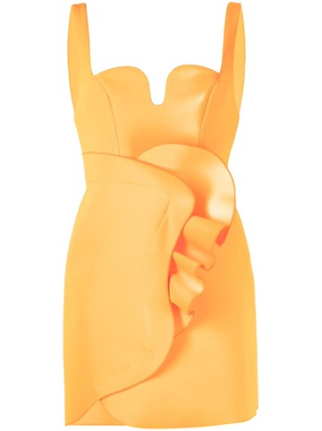 Acler - Wexford draped dress - women - Polyester/Elastane - 12 - Orange