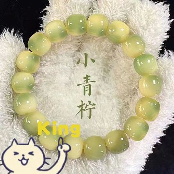 【臺灣出貨】天然小青檸菩提根手串 上手盤玩養漿護串 男女日常穿搭配戴 原料精拋手感圓潤密度紮實繞指柔放鬆舒壓文玩佛珠手鍊