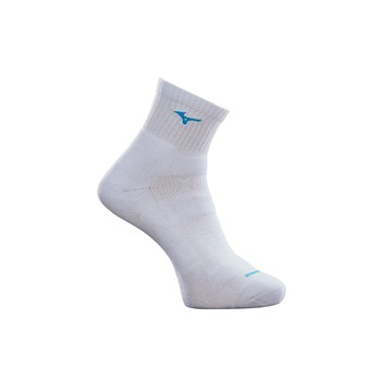 MIZUNO 男運動厚底短襪 6雙入 32TXC70127Q（白x水藍）
