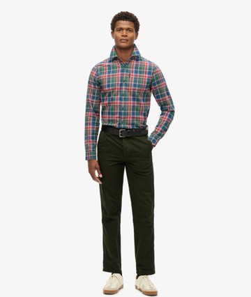 Superdry Men's The Merchant Store - Five Pocket Work Pants Green Size: 30/32