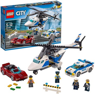 LEGO 樂高 City 城市系列 員警直升機和警車 60138 積木玩具 男孩 車