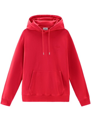 Woolrich - logo-embroidered cotton hoodie - men - Polyester/Cotton - XL