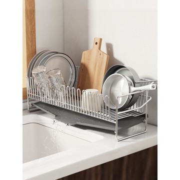 304不銹鋼濾水碗架碗盤瀝水架房廚房置物架水槽放碗筷碗碟瀝水籃