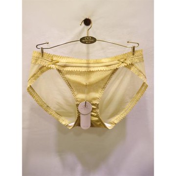 2025春夏新款訫心CF1603復古豎條抗螨水晶網性感低腰三角女士內褲