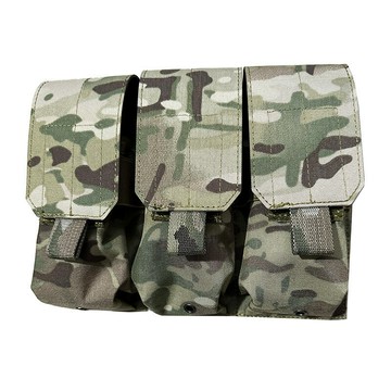 胸包 單肩包 防水包 腰包 TCmaoyi戶外戰術3聯包M4彈夾包背心MOLLE附件包有蓋三聯袋