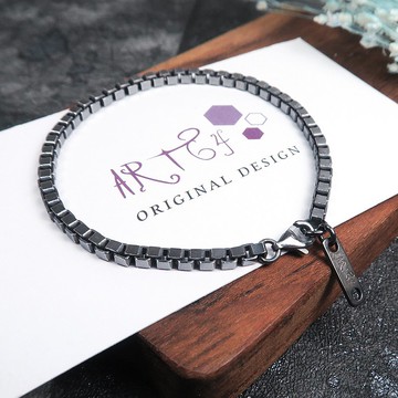 刻字訂製 純銀 經典版 威尼斯手鍊 復古黑(2.8mm) 925純銀手鍊