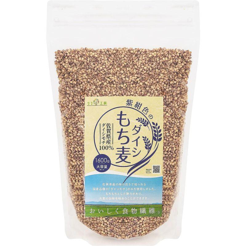 もち麦 国産 ダイシモチ 佐賀県産100% 紫紺色のダイシもち麦 1600g（1.6kg） リフ工房 もちむぎ 国産 もち 麦 麦飯 麦ごは