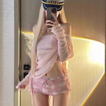 韓國設計 性感 比基尼 两件式 泳衣 女 純欲風 辣妹 度假沙灘溫泉 寬鬆 罩衫 泳裝❤Upton