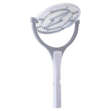 H&K 家居 雷霆可旋轉充電式電蚊拍 USB充電 貼合牆面 強力電擊  25 x 52cm  白色 + 灰色