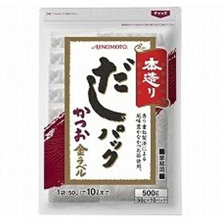 AJINOMOTO　味の素　本造りだしパックかつお金ラベル　500g×12袋