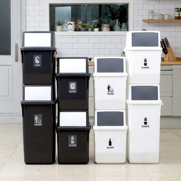 完美主義│lifist 簡約前開式回收桶35L+60L(兩色) 【G0022-D】