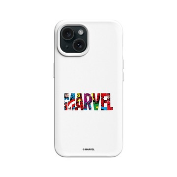iPhone 15 SolidX 白 - 迪士尼-漫威 Marvel - 漫威Logo-藝術標誌