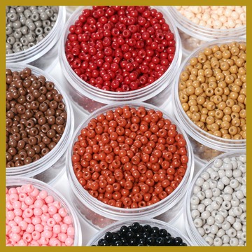 （10g裝約150顆）4mm實色玻璃彩色米珠 項鍊手串手工diy材料 飾品配件 串珠 串珠材料 串珠材料包 珠珠材料 手