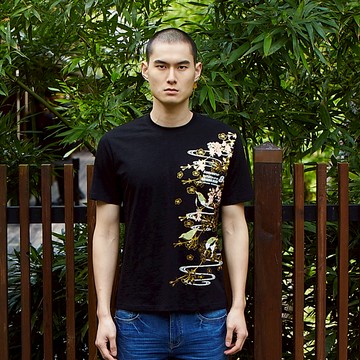 BIG TRAIN 加大春風綠繡眼竹節棉男T-O80274-88