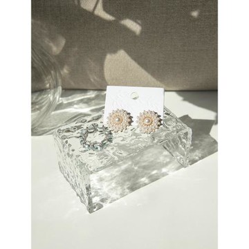 透明肌理亞克力U形架四階展臺飾品放置架耳環項鏈底座首飾展示架