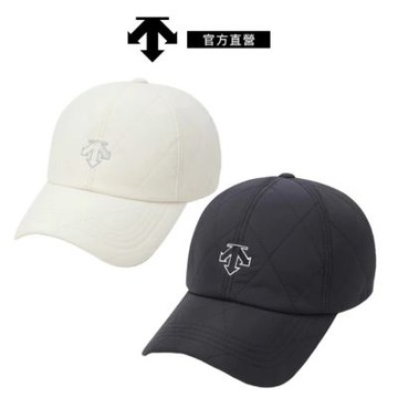 【DESCENTE】迪桑特 中性 運動基本款保暖帽 棒球帽 (米白色/黑色)