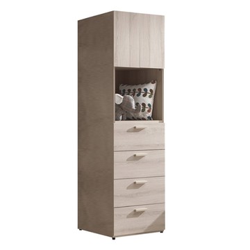 文創集 黛妮斯2尺二門中空四抽衣櫃-60x59x202cm免組