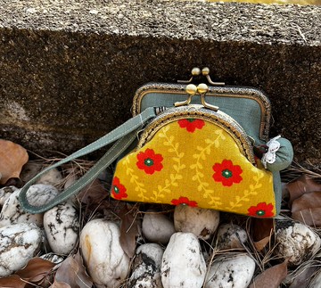 口金雙包-優雅小花