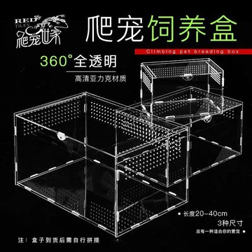 💕在臺出貨🔥爬寵飼養箱亞克力蝸牛守宮蛇蠍子蜥蜴昆蟲觀察飼養盒桌面觀賞盒子 人渣盒 爬蟲飼養箱 飼養箱 爬蟲箱\t飼養盒
