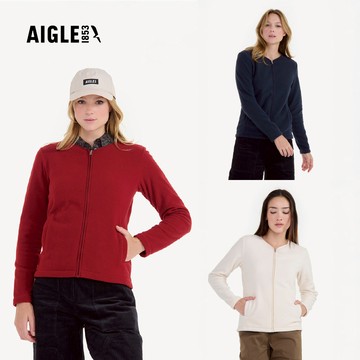 【AIGLE】女 短刷毛保暖外套｜AG-FAZ76A017