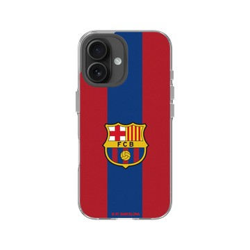iPhone 16 Clear 透明 - FC Barcelona - Logo - Two Tone Background