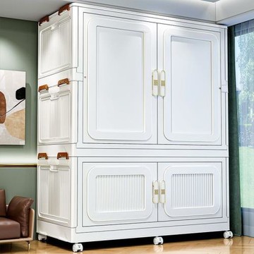 【超巨霸110cm】加厚收納柜成人折疊衣柜免安裝多層家用寶寶嬰兒