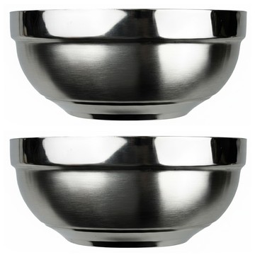 QUEEN SENSE 不鏽鋼大湯碗 16cm  2個  銀色