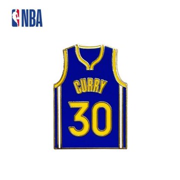 NBA 球衣徽章 勇士隊 #30 Stephen Curry 藍色系-NBPA-PN240025