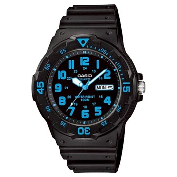 CASIO 卡西歐 DIVER LOOK 潛水運動風手錶/學生錶 MRW-200H-2BVDF  黑色