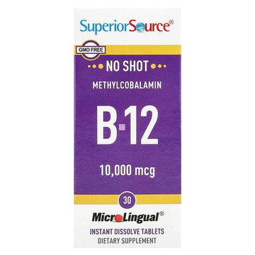 Superior Source, 甲鈷胺 B-12，10,000 微克，30 片 Microlingual® 速溶片