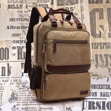 2025歐美時尚外貿帆布雙肩包男士旅行背包筆記本電腦包學生書包男