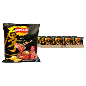 Lay's 樂事 洋芋片 神戶牛排口味  34g  12包