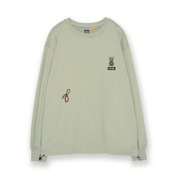 5th STREET｜男裝｜包裝盒印花長袖T恤｜綠色
